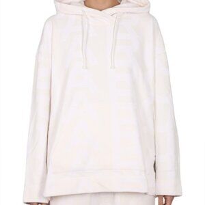 Marc Jacobs Monogram Oversize Hoodie in Eggshell/Optic White NWT